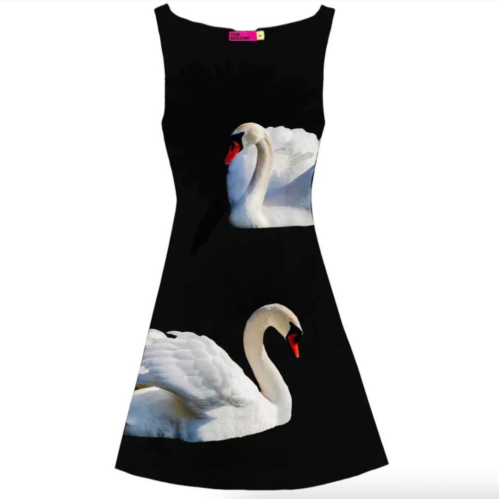 Tyler McGillivary Swan Mini Dress Size Large (runs very small)